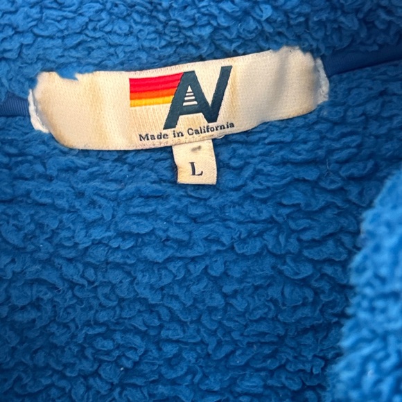 Aviator Nation TEDDY UNISEX HALF ZIP JACKET - BLUE CINA - Picture 5 of 8